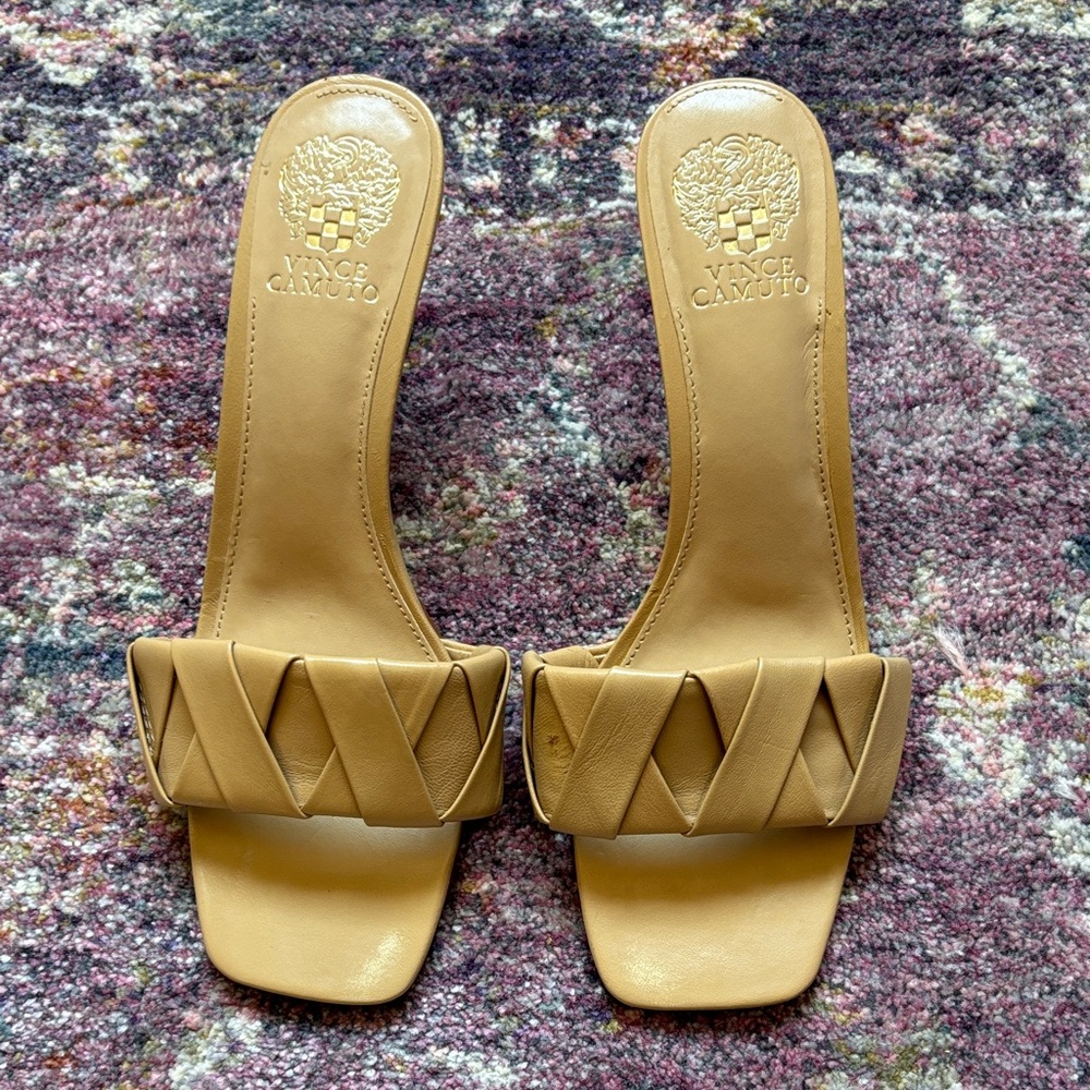 Vince Camuto Beige Women's Slide Sandals
